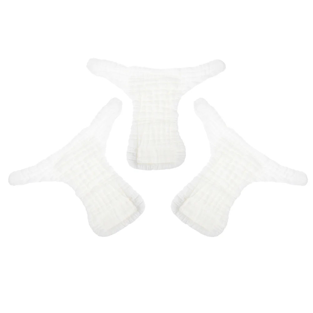 3 قطع من حفاضات الأطفال حديثي الولادة من القطن الناعم قابلة للغسل وقابلة لإعادة الاستخدام سراويل حفاضات من القماش قابلة للتنفس للأطفال الرضع والأولاد والبنات مقاس S #3