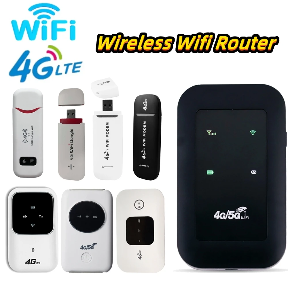 4G WIFI Router Portable Pocket WiFi Repeater 3G/4G LTE Wireless Router with SIM Card Slot Mini Outdoor Hotspot Pocket Modem