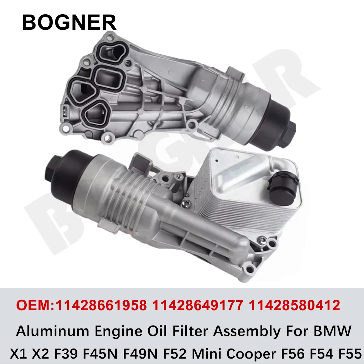 11428661958 11428649177 11428580412 Aluminum Engine Oil Filter Assembly For BMW X1 X2 F39 F45N F49N F52 Mini Cooper F56 F54 F55