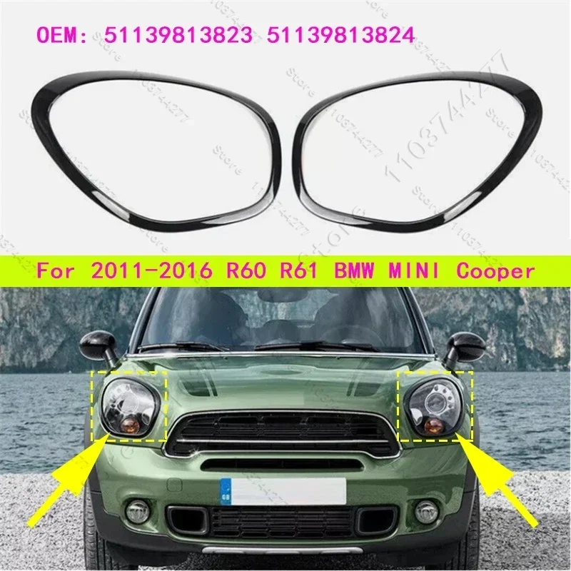 

For 2011-2016 R60 R61 BMW MINI Cooper Countryman Paceman Headlight Trim Ring Bezel 51139801573/574, 51139813823/824