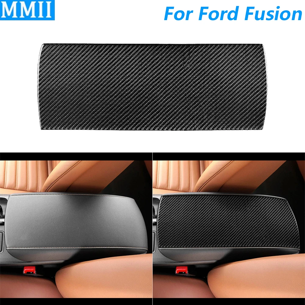 

For Ford Fusion 2013-2021 Carbon Fiber Central Armrest Box Panel Cover Decorative Car Accessories Interior Decoration Sticker