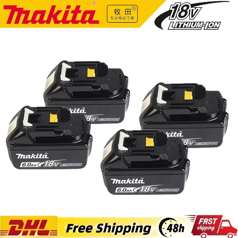 

Makita-100% Original Rechargeable Power Tool Battery, Replaceable LED Lithium-ion, 6.0 Ah 18V LXT BL1860B BL1860BL1850