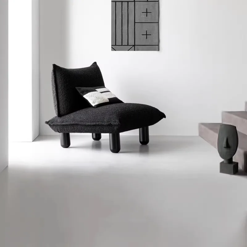 Canapé Simple de couleur unie, chaise de salon, vent crème, balcon, chaise paresseuse de lecture