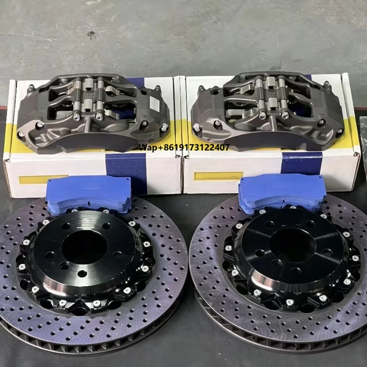 For ap Racing 9660 9661 Brake Calipers for S550 F-150 Explorer ST Edge Dodge Challenger 6 Piston with Brake Rotor