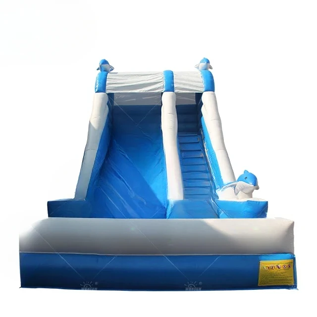 Dolphin Theme Inflatable Slide pools swimming outdoor inflatable giant inflatable water slide for adult