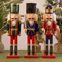 25/35/38cm Nutcracker Puppet Ornaments Cute Gingerbread Man Desktop Decor Cartoons Soldiers Dolls Christmas Decor Home Decor