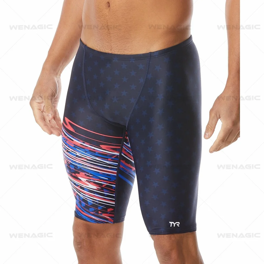 Bañador de entrenamiento atlético para hombre, traje de baño de resistencia para playa, pantalones cortos ajustados para Surf, novedad de verano