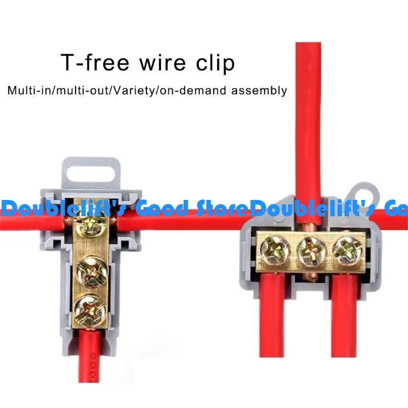 

652F Quick Electrical Cable Splices High Power Splitters Brass Quick Terminals Block Wiring Connector Junction Box Enduring