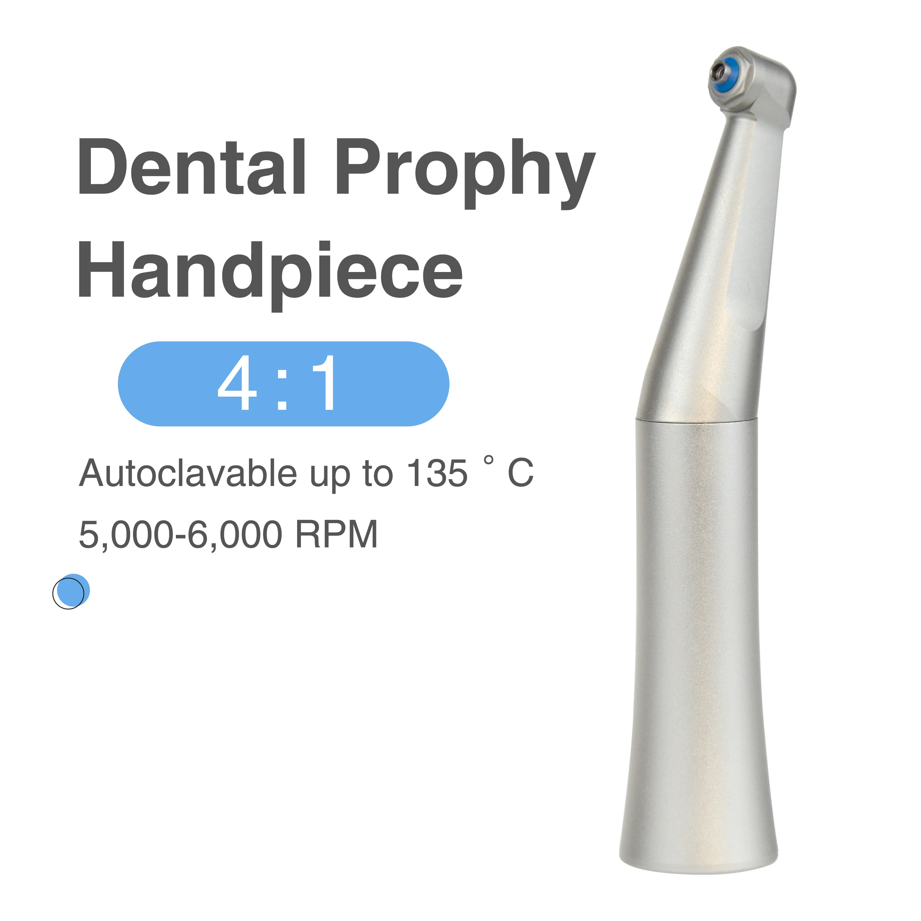 Dental Handpiece  4:1 Contra Angle Low Speed Handpiece for Dental Prophylaxis Screw-in Cup Prophy Brush Dentist Tools