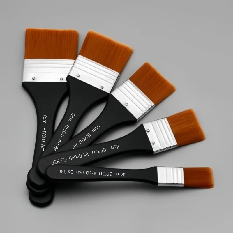 Nylon Plate Brush, Hand-Painted Wall Painting Brush, Acrylic Oil Painting Brush, Gouache Brush, Professional Pigment Brush