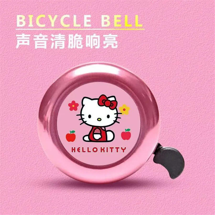 5*5cm Hello Kitty Bicycle Bell Kids Bike Cartoon Cute Bell Metal Warning Alarm Cycling Handlebar Bell Safety Cycling Accessories