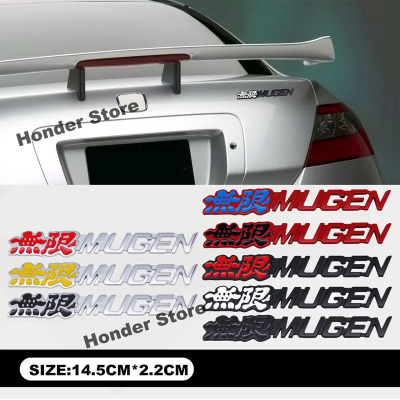 

3D Metal Car Stickers MUGEN Emblem Car Side Body And Tailgate Badge Decals For Honda Auto Civic Accord CRV Fit Odyssey