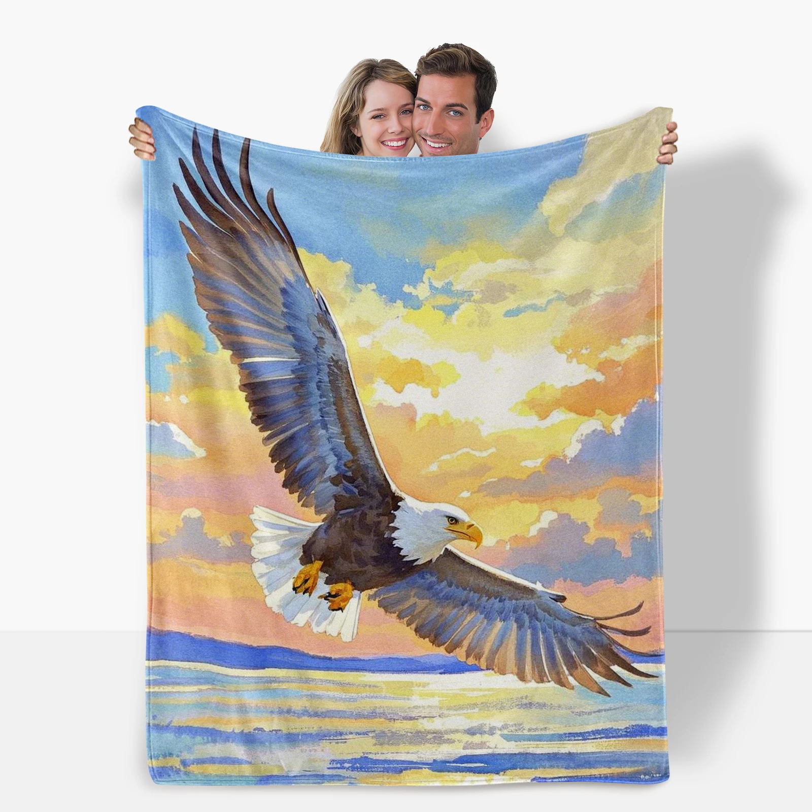 Essential Soaring Eagle Cartoon Themed Blanket, Wins Hearts With Its Cute Patterns.