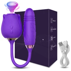 Powerful Rose-Sucking Vibrator Female Clitoris Clit Sucker Vacuum Nipple Stimulator Love Egg Sexy Toys Goods for Women Adults 18