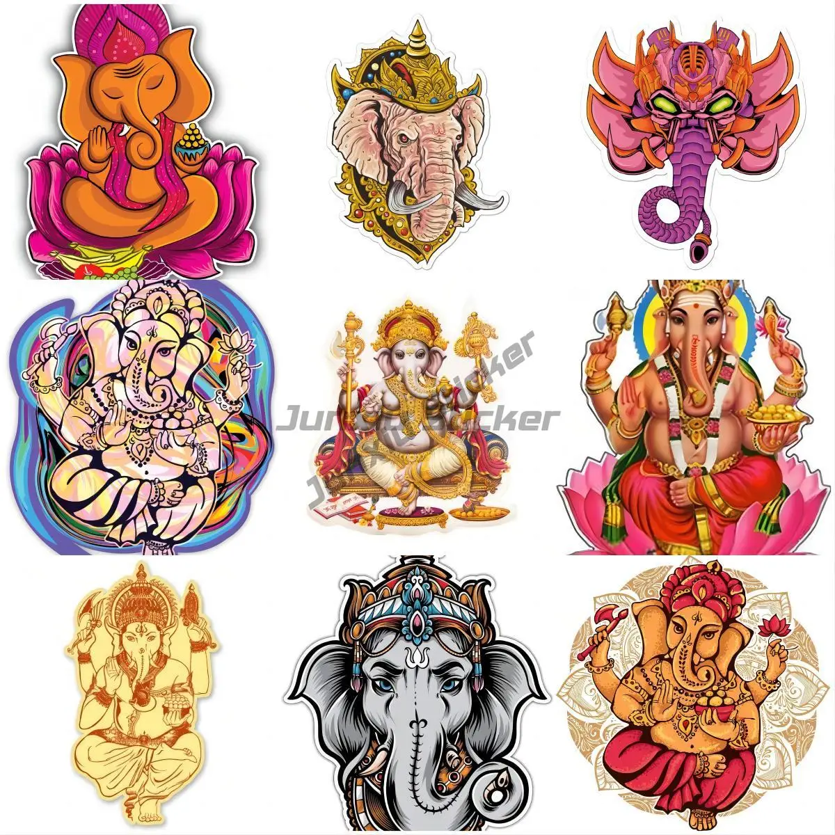 

Ganesha Hindu Elephant Vinyl Decal Sticker Phone Bumper Guitar Truck Window Anti Scratch Exterior Parts Exterior Decor
