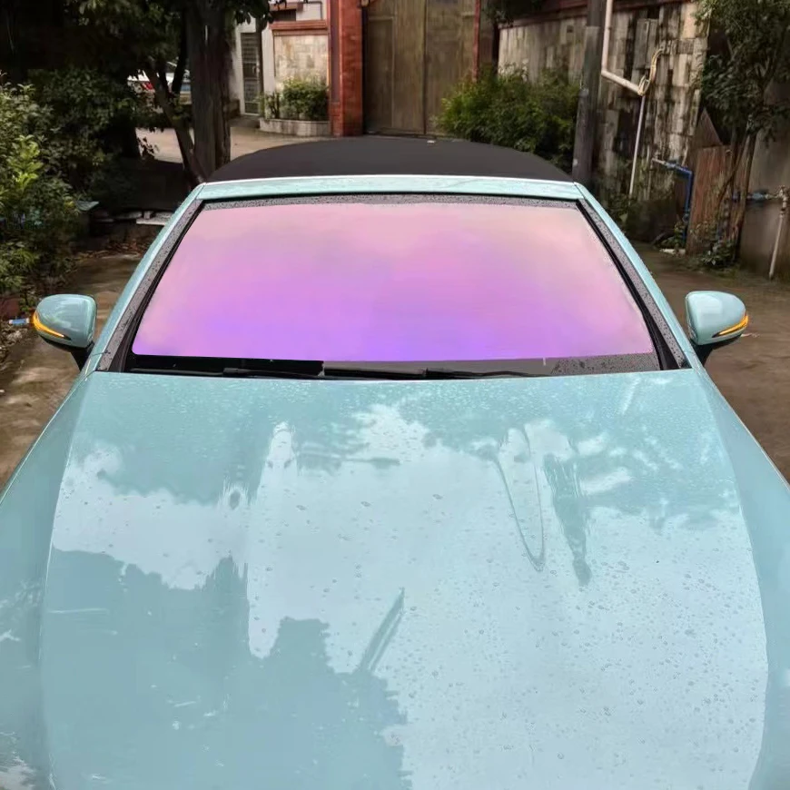 3mil Kameleon Window Tint Film Paarse Kleur Window Tint Bescherming Autoruiten op Voorraad Warmte-isolatie Explosieveilig