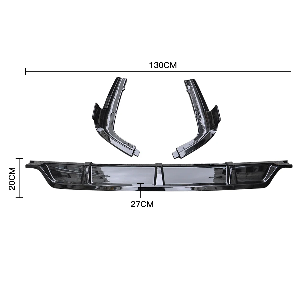 For BMW X7 G07 M-SPORT 2019-2021 ABS Rear Diffuser Bumper Lip Spoiler Splitters Car Styling