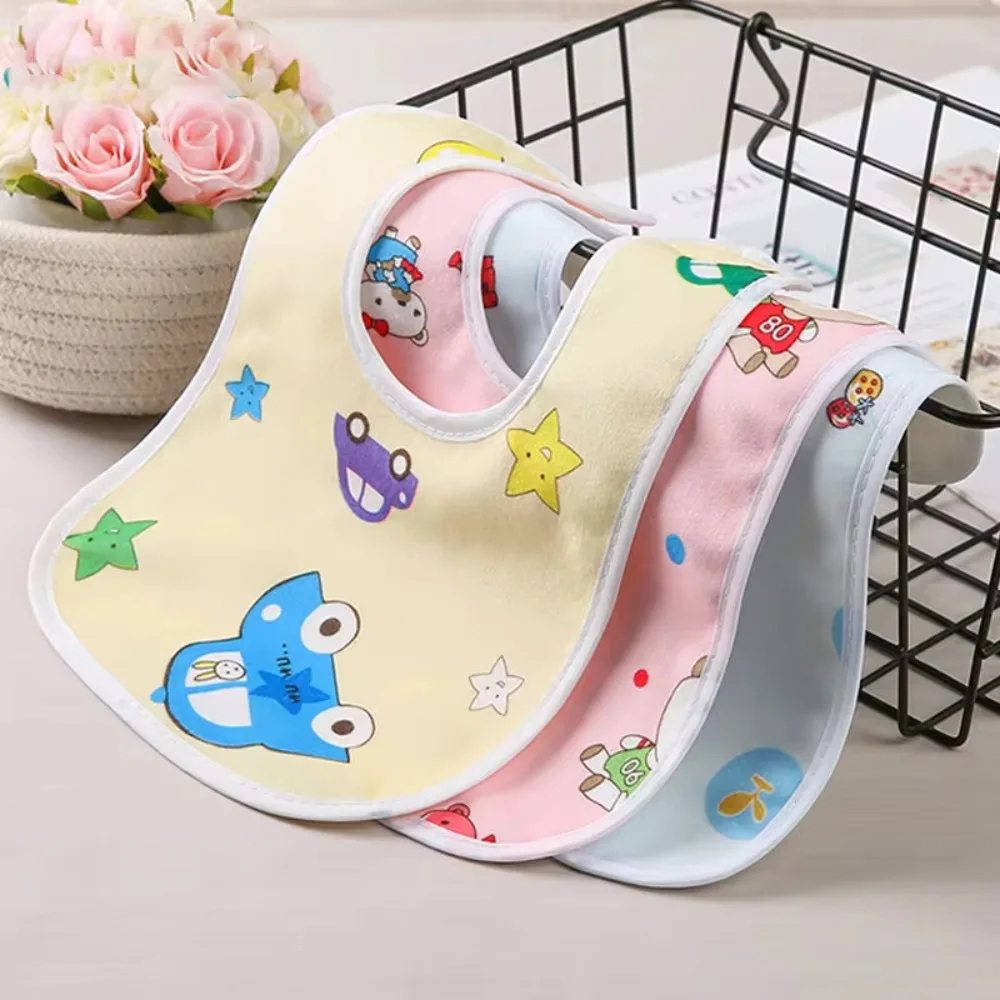 

5pc New Cartoon Pattern Baby Bibs Cotton Thickening Waterproof Infant Scarf Feeding Fit Stuff Newborn Bib for Girl Boy