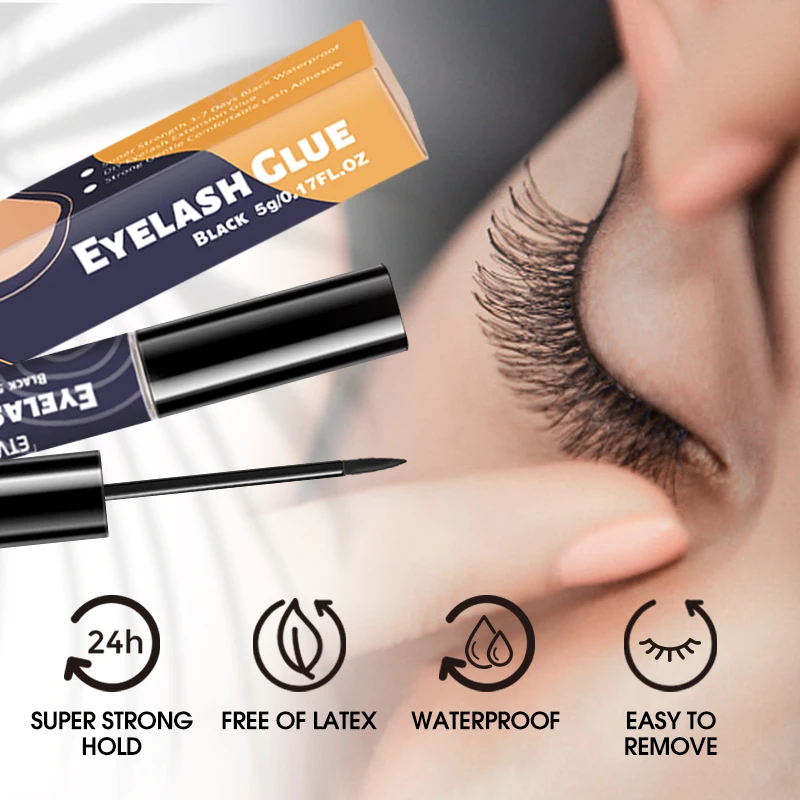 Lash Glue Korean Black Glue Long Lasting Lash Glue Waterproof for Individual Cluster Lashes Glue Latex Free