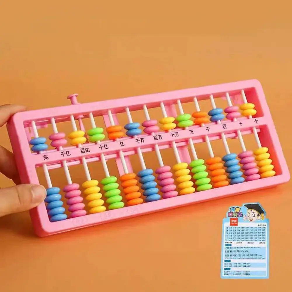 Duurzaam Plastic Plastic Telabacus Zwart Blauw Roze Rechthoek Rekenrek 13/15 Cijfers Tellen Teltelteltelteltelling Ontwikkeling