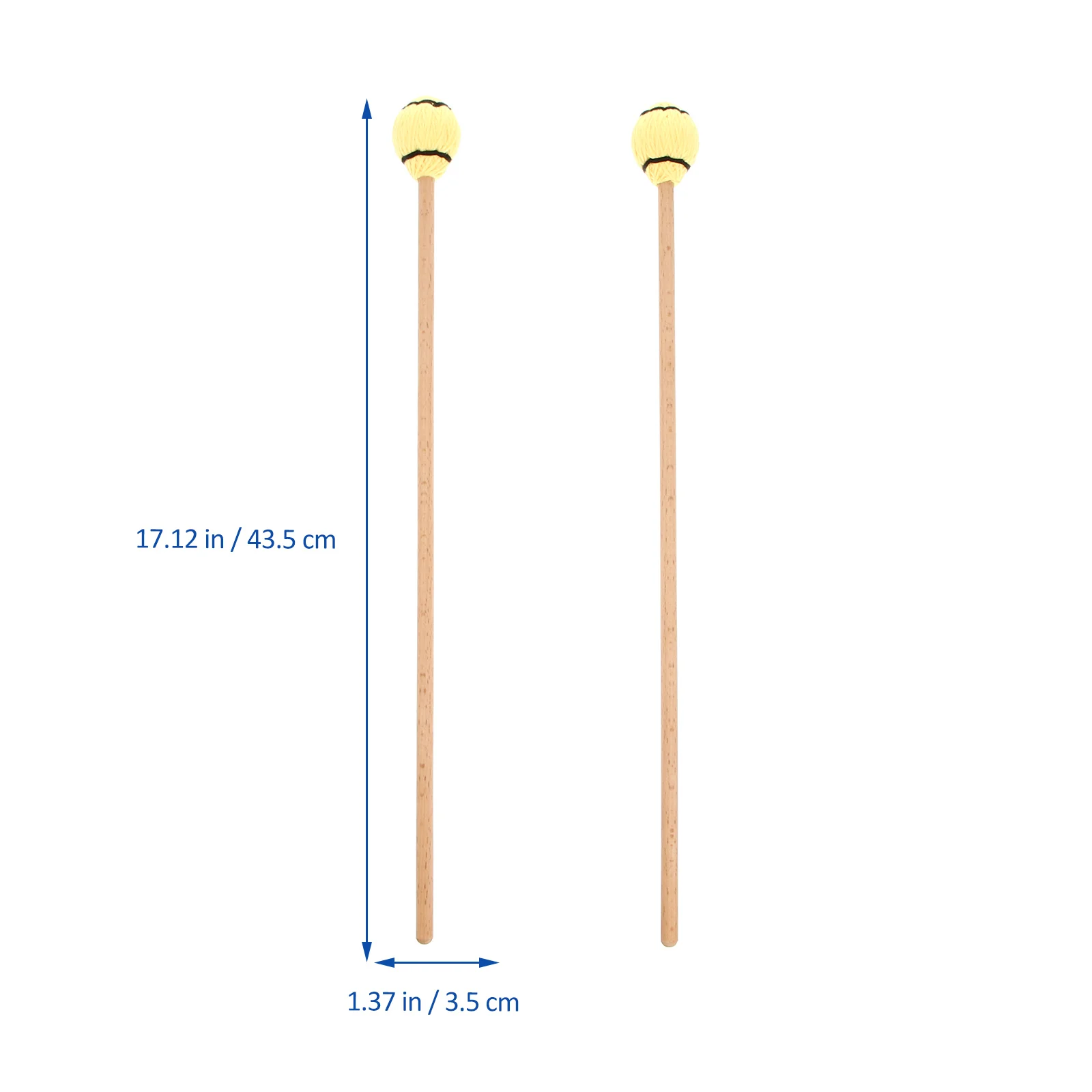 

2 Pcs Drumstick Maple Drumsticks Working Mallet for Yarn Marimba Mallets Percussion