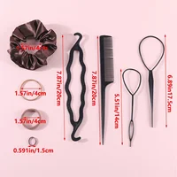 1109pcs Women Dark Hair Accessories Set Elastic Seamless Ponytail Scrunchies Small Rubber Bands Fashion Hair Ties Headbands 5