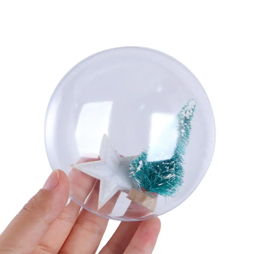 Hanging 7/9/11 cm Candy Packing Fillable Photo Props Christmas Disc Balls Clear Flat Ball Home Decor Christmas Ornaments