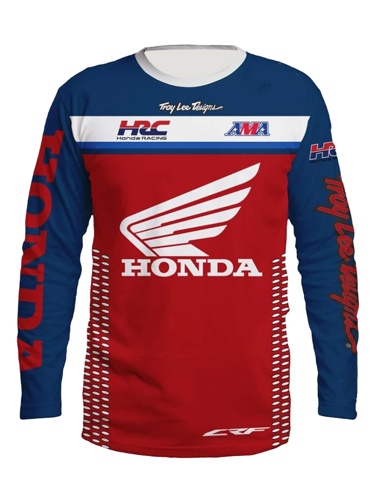 AliExpress Honda Motocross Racing Jersey 2025 Long Sleeve Breathable Shirt for Mountain Bike Downhill Sport Outdoor Riding Clothing