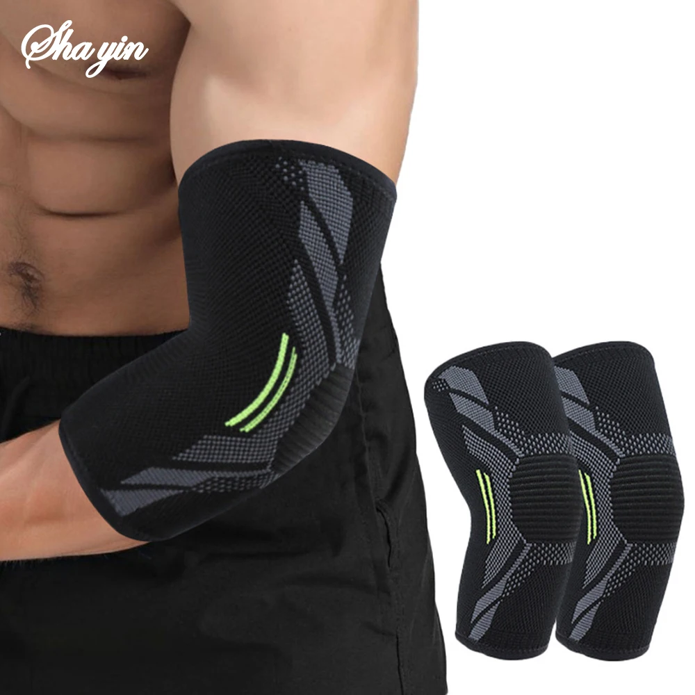 

One packCompression Armour Protective Knee Elbow Guard for Tennis Hockey Sports Sports Knitting Pressure Elbow Protection Silic