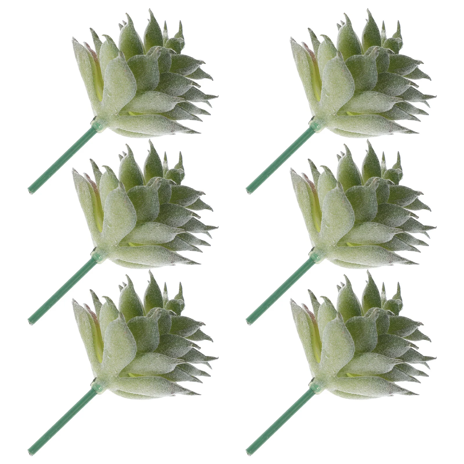 

6Pcs Simulation Plant Adornment Lifelike Artificial Succulents Decor Home Office Desktop No Maintenance Easy Clean
