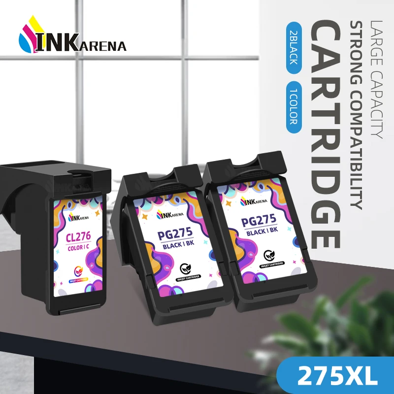 

Inkarena PG275 CL276 For PG-275 CL-276 PG 275 CL 276 XL Ink Cartridge For Canon Pixma TR4720 TR4722 TR4700 TS3520 TS3522 TS3500