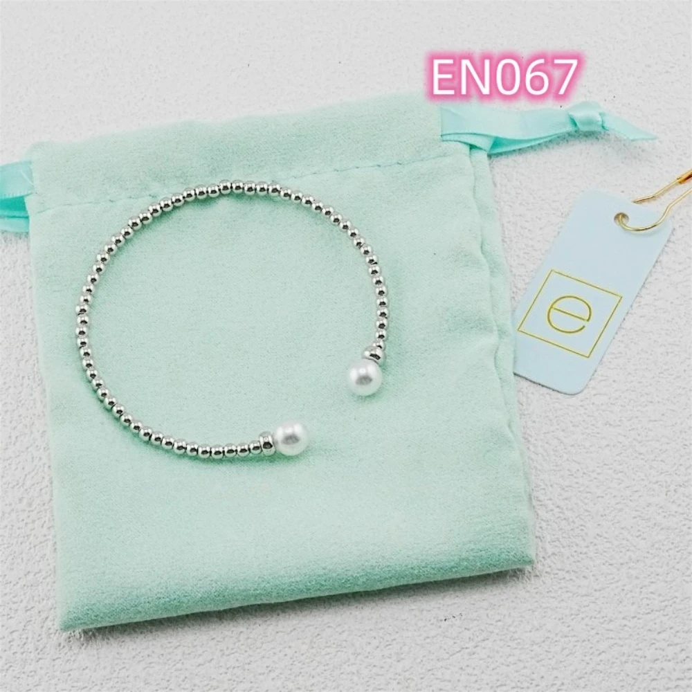 

YEEVAA Classic 2mm Bead Cuff Bracelet Bangle with Pearl, Fashion Jewelry Gift for Women Daily Layering