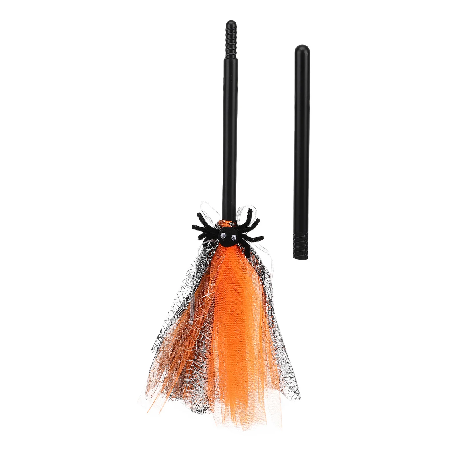 مكنسة ساحرة لجميع القديسين خفيفة الوزن للهالوين، مكنسة بمقبض ناعم لمتعة الحفلات التنكرية