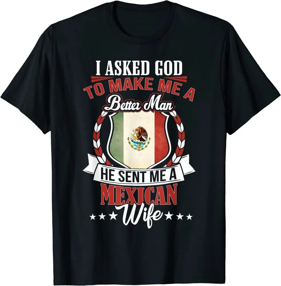 

GusseaK Mens I Love my Mexican Wife Anniversary Premium T-Shirt Size High Quality 100%Cotton Short Sleeve