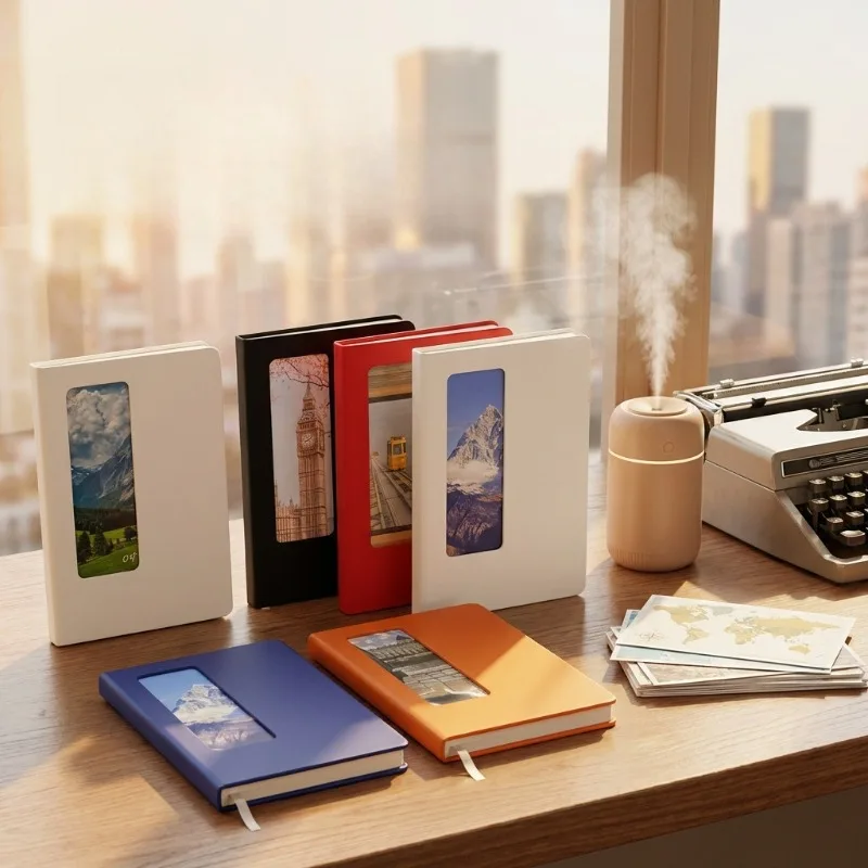 2026-blue-notebook-with-window-ballpoint-pen-gift-set-for-office-culture-and-educational-use-stationery-set-notebook