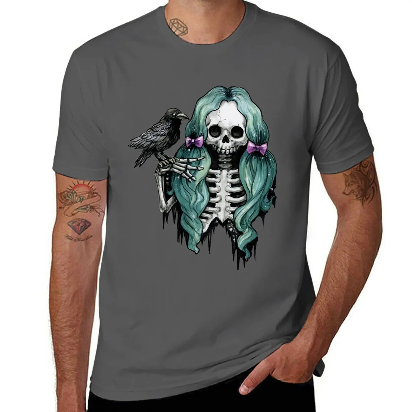Nevermore Skully Fiend T-Shirt t shirt custom print funny t shirts man cotton t shirts high quality T-Shirt