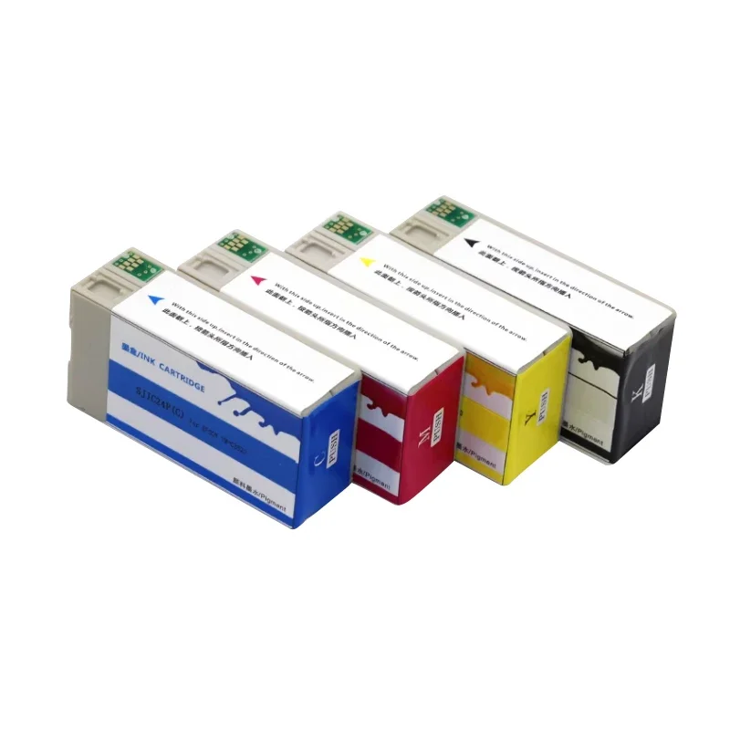 Imagem -02 - Cartucho de Tinta Pigmentada Europa Sjic22p Compatível com Cartuchos de Tinta para Impressora de Etiquetas Epson Tm-c3500 C3500 C33s 020577 Sjic22pk