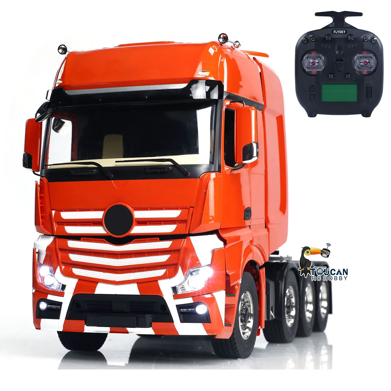 

Подарки 1/14 18F Металлический радиоуправляемый трактор 8x8, готовая модель грузовика с дистанционным управлением, светом, звуком и блокировкой дифференциала TH20008