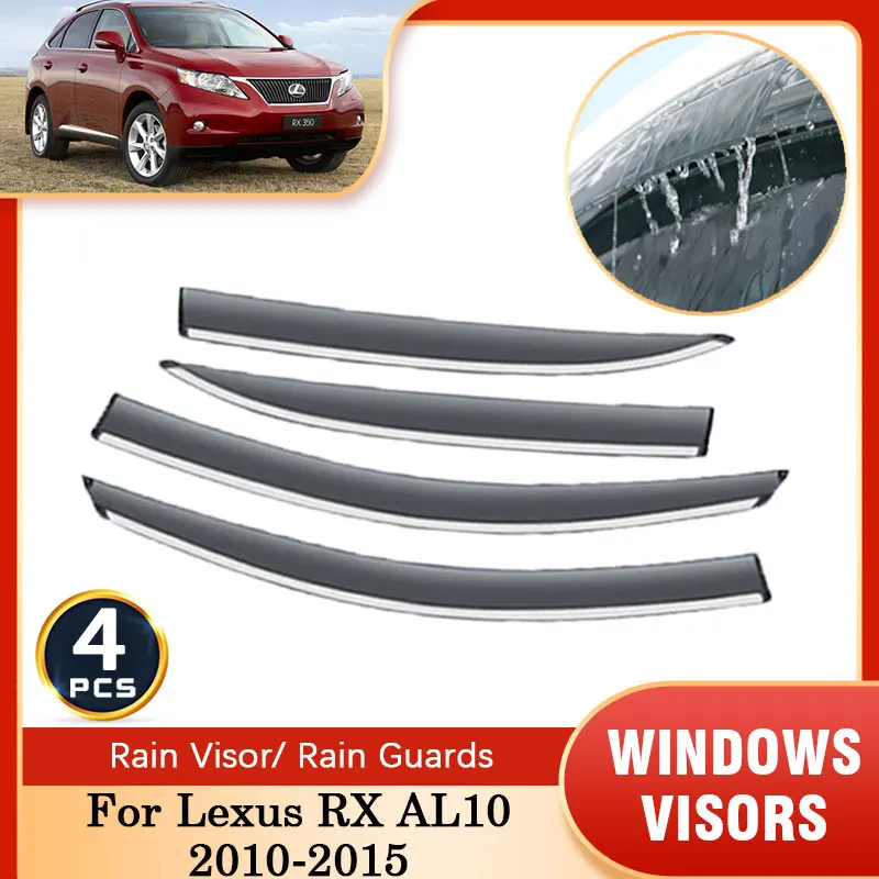 For Lexus RX 350 450h AL10 2010 2011 2012 2013 2014 2015 Side Deflectors Window Visors Guards Smoke Awning Trim Cover Accessorie