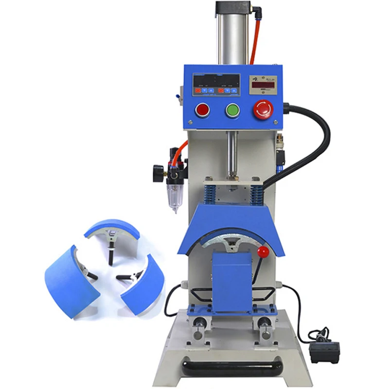 Fully Automatic Pneumatic Hat Pressing Machine Heat Transfer Printing for Hats Logo/Chest/Collar Label Pressing Rhinestone Appli