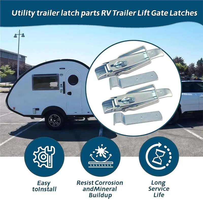 ABJO-ユーティリティトレーラー用RVキャラバンリフトゲートラッチハンドル-2個交換部品