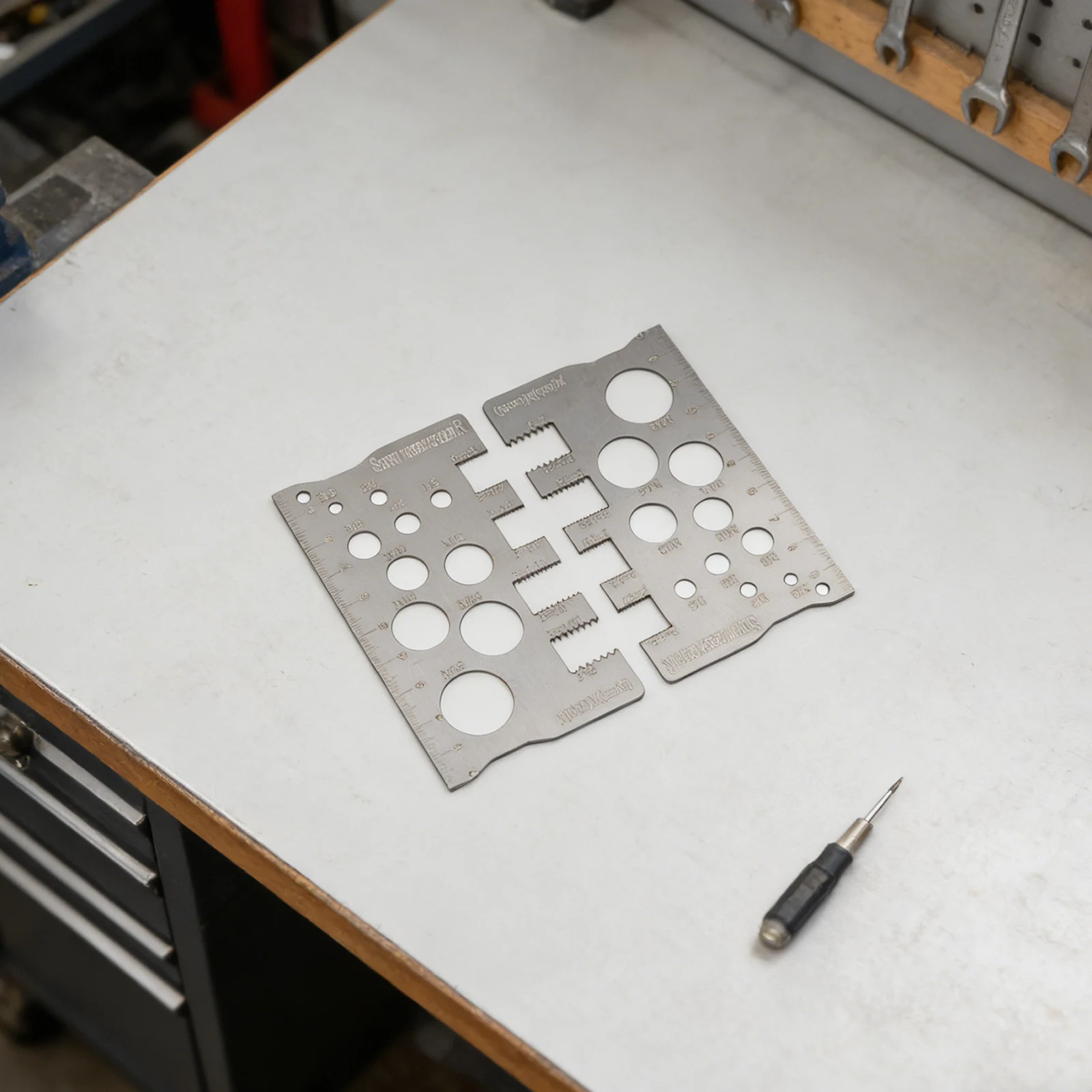 Portable Ruler Screw Pitch Gauge Reliable Performance For Repairs User-Friendly Design Silver Finish For Screw Measurements
