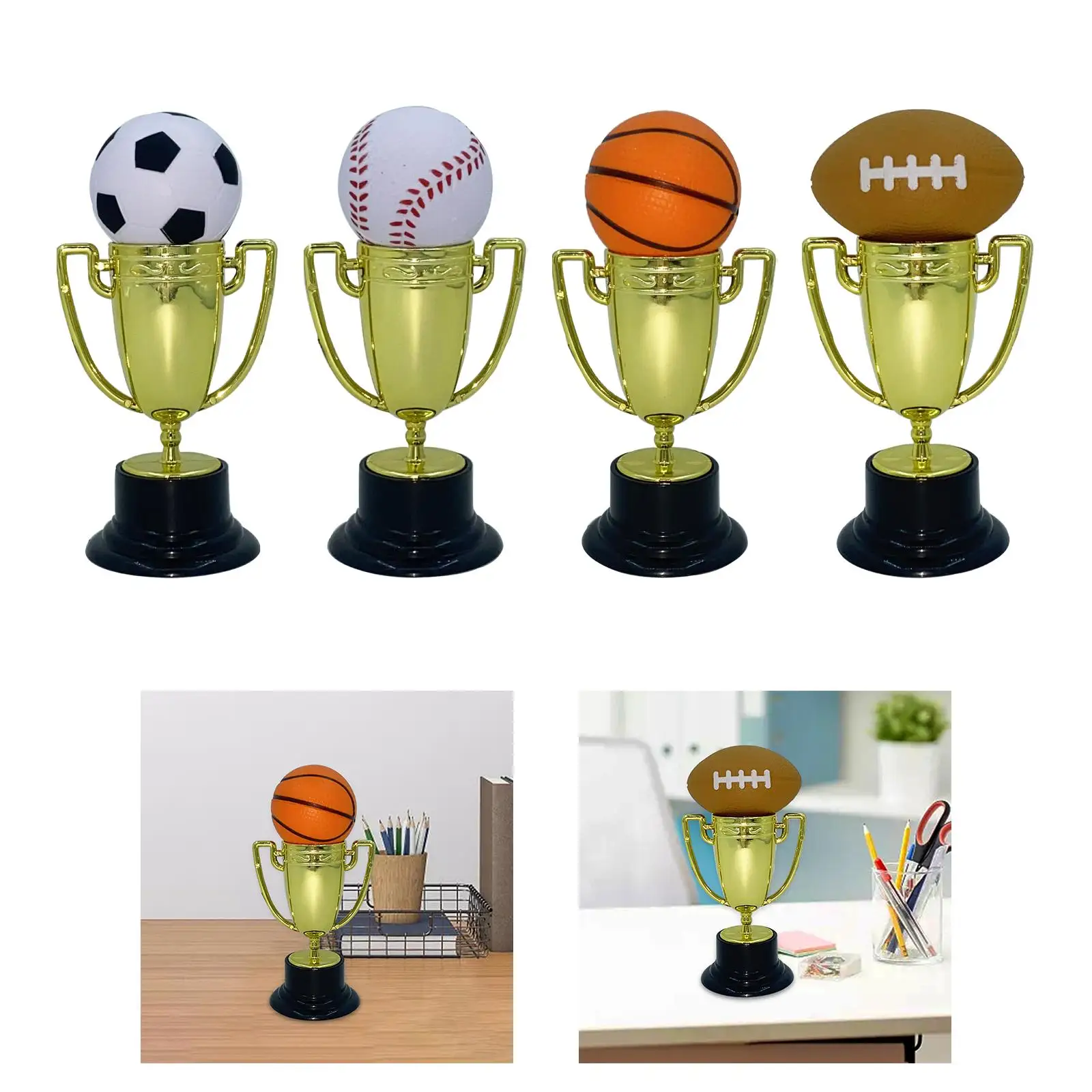 Soccer Trophy Cup for Football Tournament Champions League Prize Reward Decor for Kids Adults Party