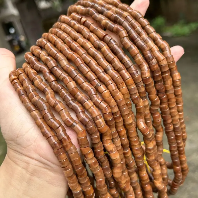 Black Golden Dragon Ridge Bodhi , Straight- Small Style, 108 Beads; Aged Seeds, Oblique-Cut Large Intestine St