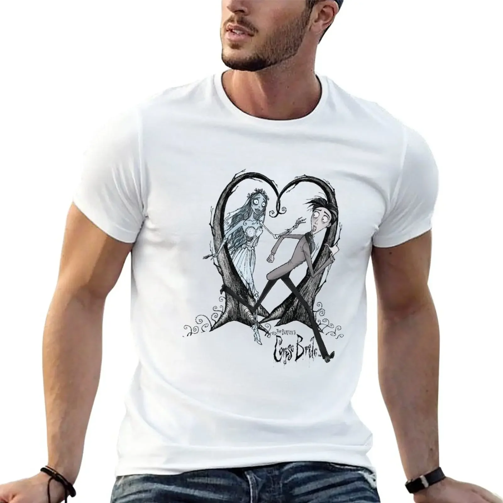 victor and emily love T-Shirt sweat korean fashion Short sleeve tee Men's t-shirt