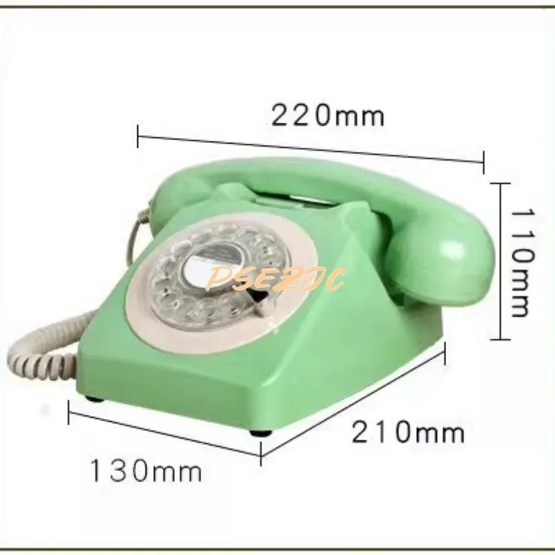 Household Portable Vintage Rotary Dial Phone Office Hotel Landline