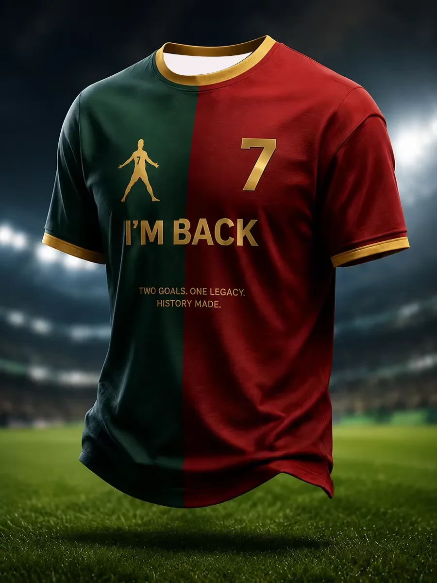 2026-27 Edition Portuguese Football Training T-Shirt - 3D Digital Printing - Comfortable and Breathable - Family Clothing Y2k