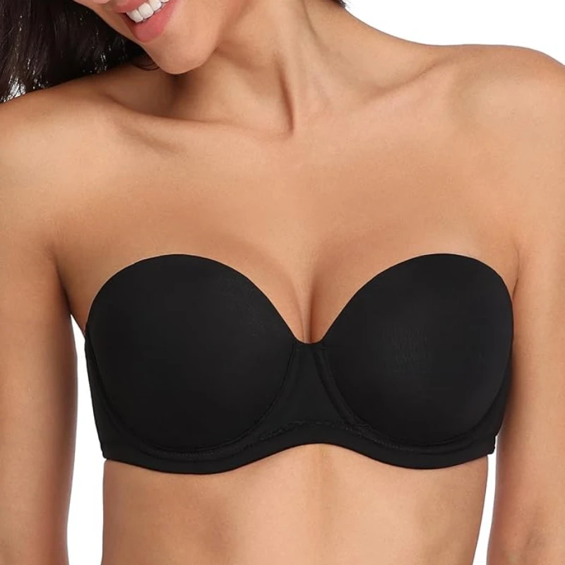 

Sexy Strapless Bra Women Wireless Female Tube Top Solid Push Up Thin Bras Underwear Convertible Straps Ladies Lingerie Bras