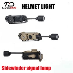 WADSN linterna lateral para casco militar, lámpara de señal de seguridad ajustable, interruptor de modo de iluminación, herramienta óptica táctica portátil