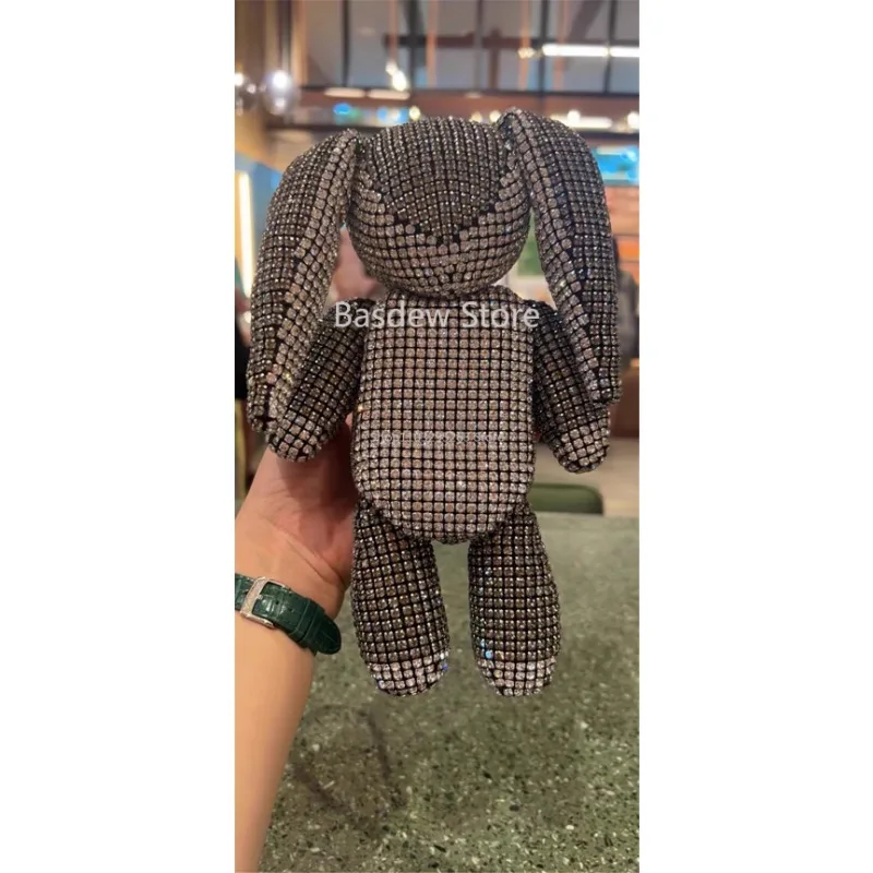 In 2024, the new drilling bag piece rabbit drilling bag modeling clutch bag change key handbag
